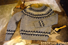 Siberian hand knitted wool sweater