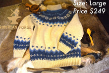 Siberian hand knitted 100% wool sweater